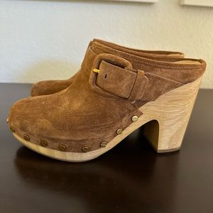 Veronica Beard Dacey Suede Clog Size 6